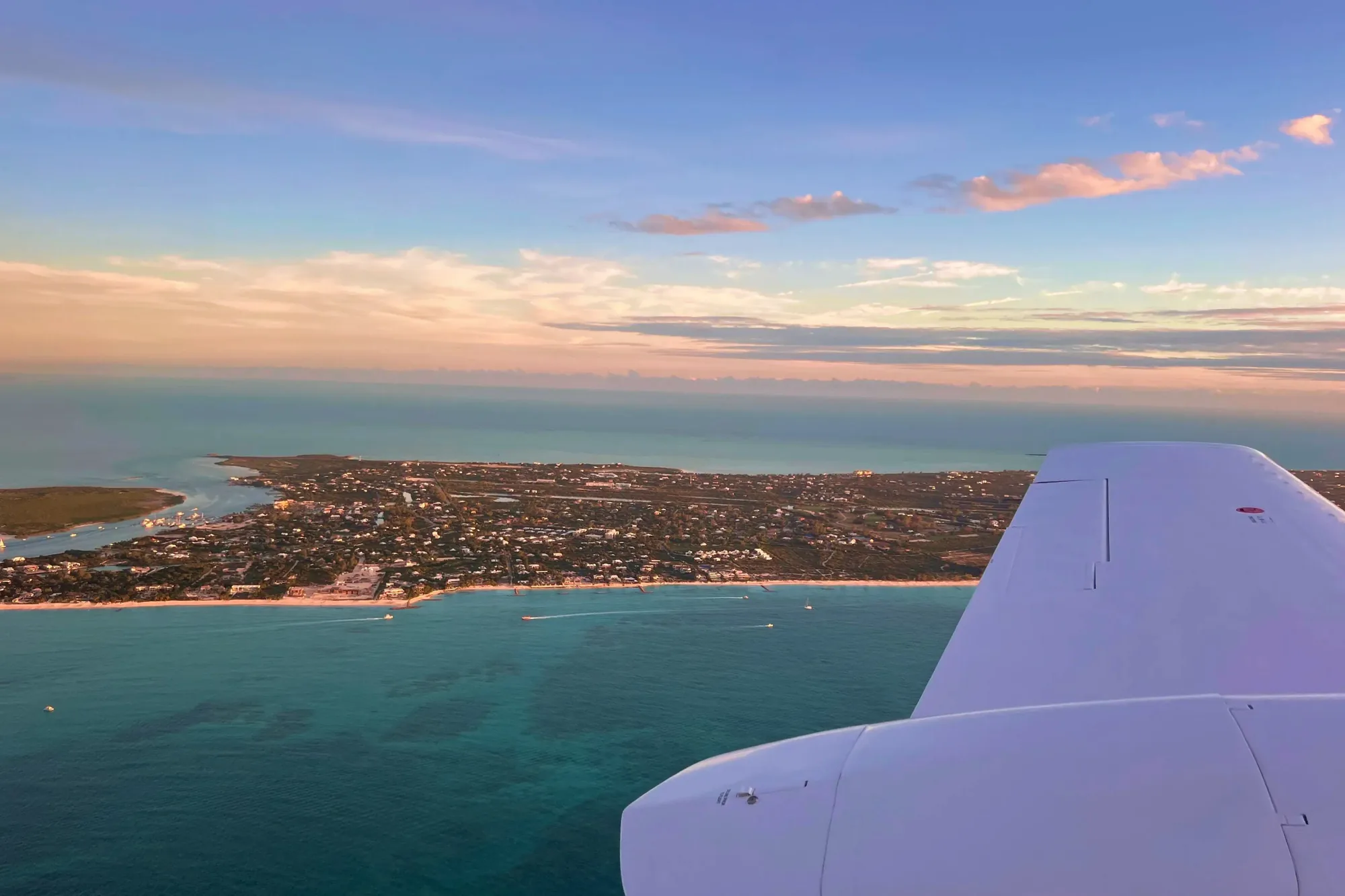 Turks and Caicos viewed from a Caicos Express aircraft