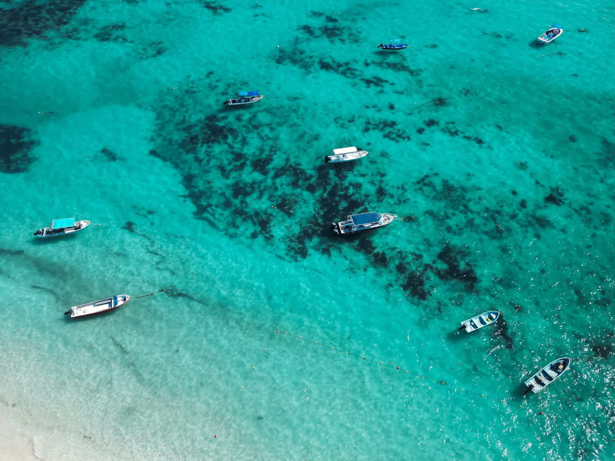 Boats in turquoise water