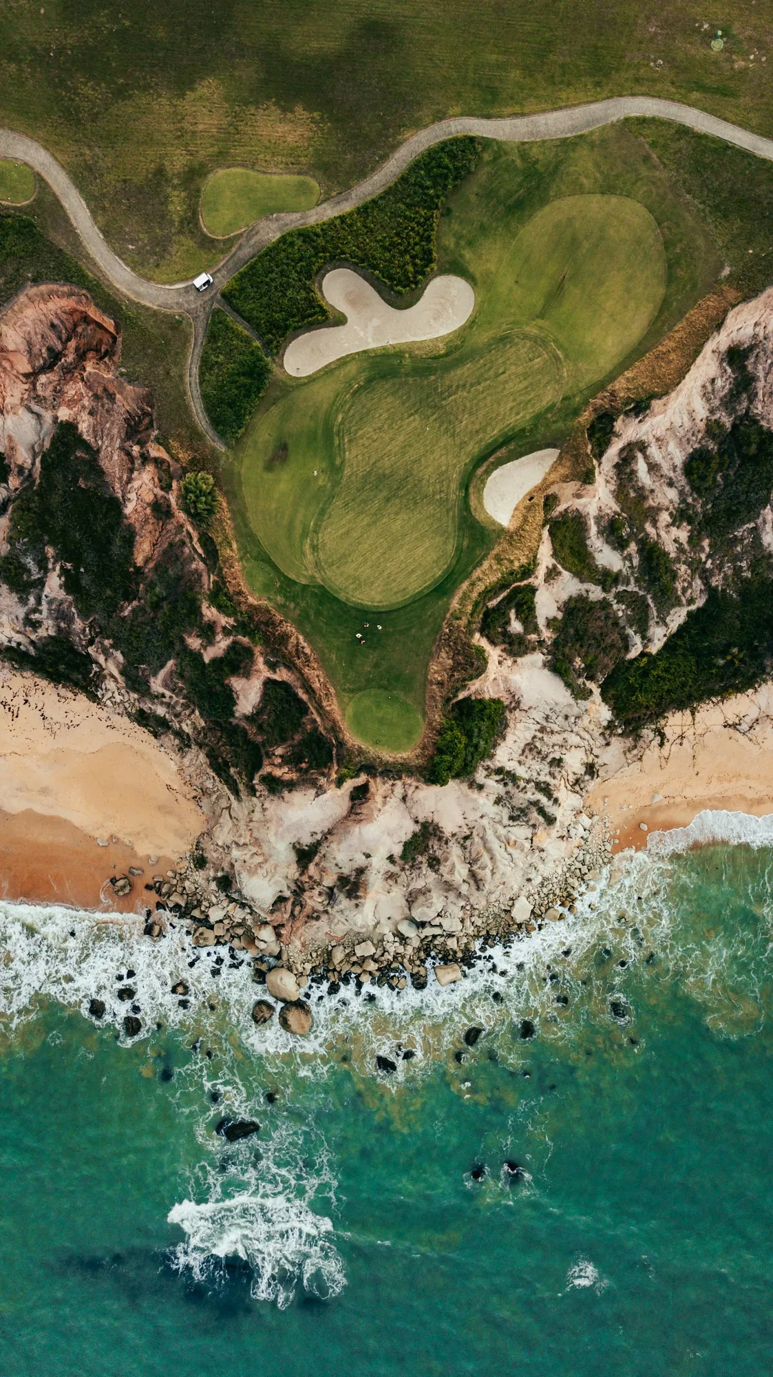 Golf course by the coast