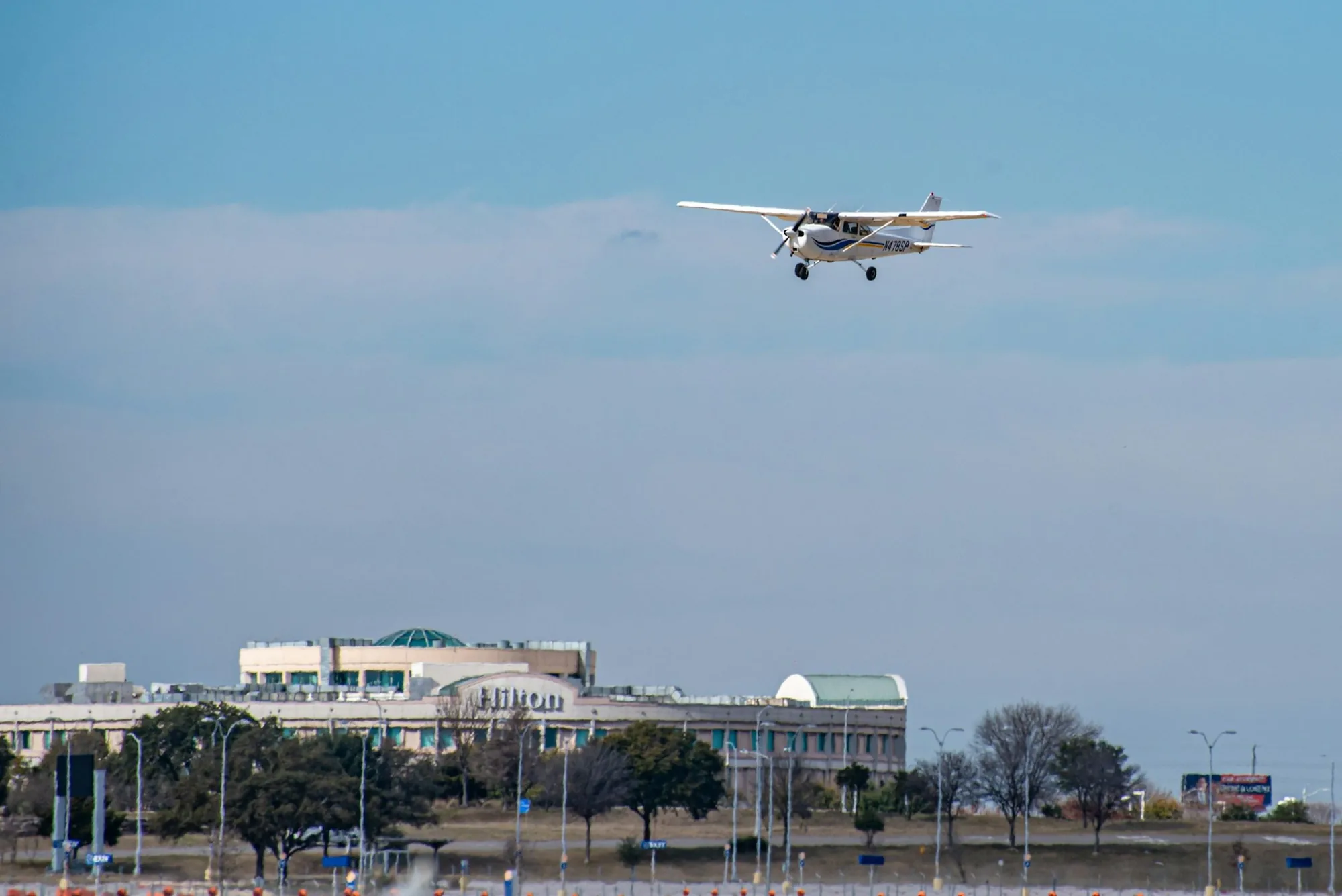 Caicos Express aircraft approaching the airport